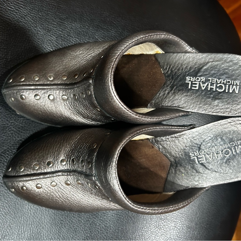 Michael Kors Metallic Silver Mules